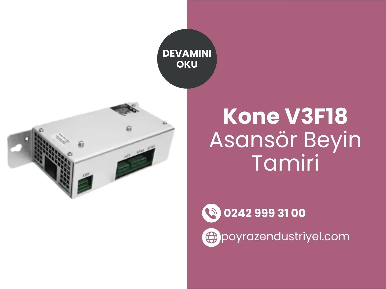 Kone V3f18 Asansör Beyin Tamiri